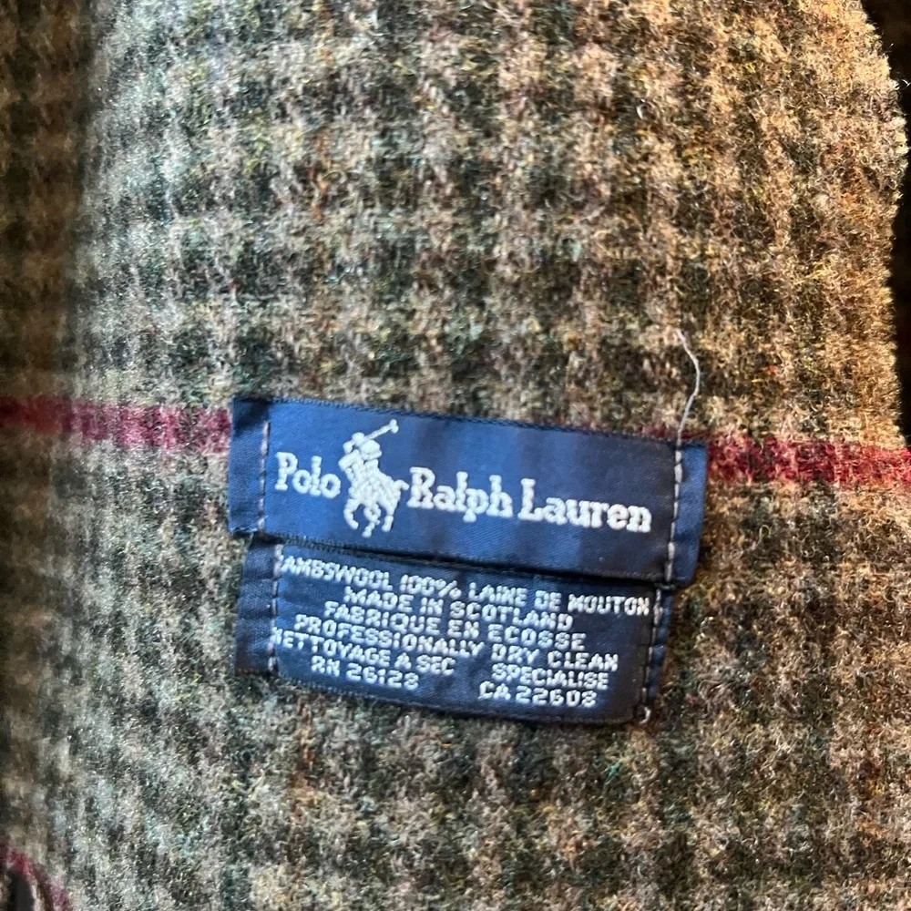 Vintage Ralph Lauren Polo 100% wool Plaid Scarf